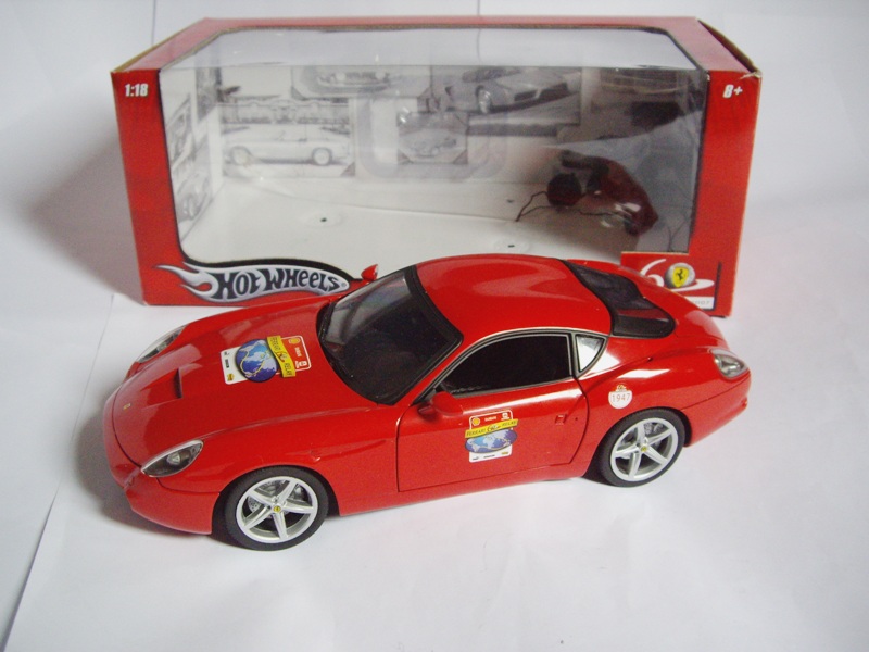 FERRARI 575 GTZ ZAGATO RED 60 ANNIV 1:18 DIECAST MODEL CAR BY HOTWHEELS L2960